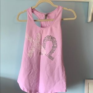 Lilac chi omega XO RACERBACK TANK *stained. Size m